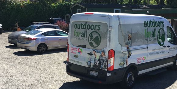 At the animal rescue and petting farm (down th hill from home) many kids groups visit.  YMCA mini-buses regularly, etc  Glad to see this one today.
