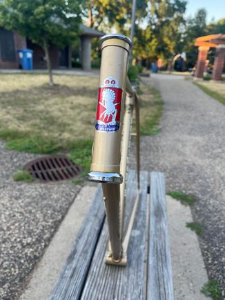 Some of the old grease from the headset seemed almost cooked on and has left some staining on the top of the head tube that I don’t think will come out any better 