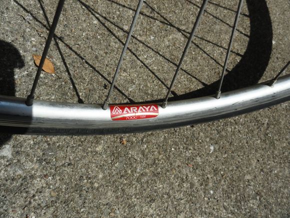Araya labels in good condition.   I suspect the new owner will want to overhauls the hubs just to be sure.