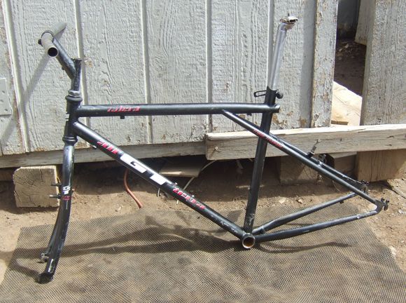 The main frame set with with post matching stem and bars is surprisingly light ten lbs or so.