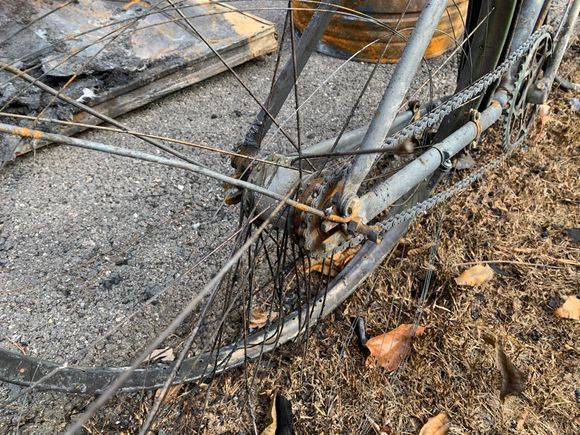 Rear hub.  I'm definitely going to pull the SA hub and sometime later try to save it.  It slipped me out how the spokes gave from the heat.  That was a perfectly trued wheel at one time.