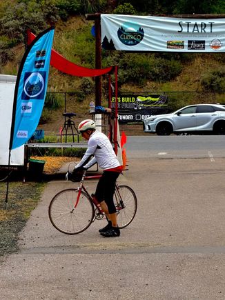 Barely able to get off my bike at finish. 