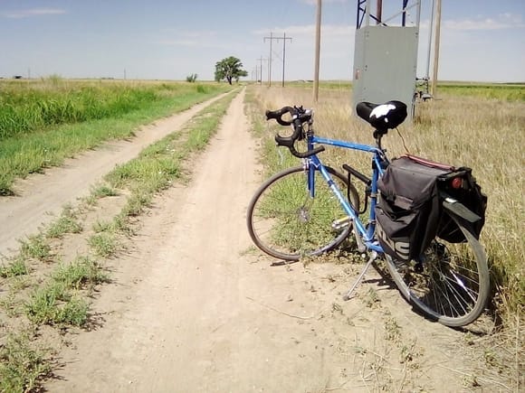 State Line Ditch road, technically in Nebraska. Gatorskins at lower pressure worked great and zero flats (that i know of) . 