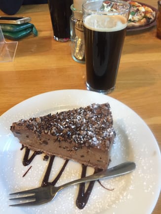 And I finished off the ride with a milk stout and slice of mocha cheesecake.
