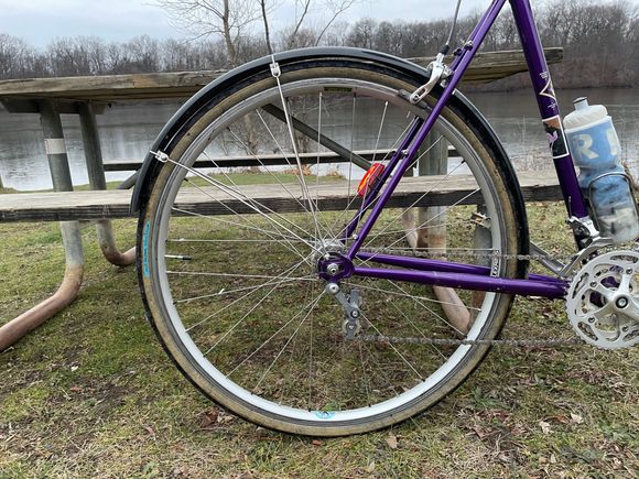 maybe wider fenders would accommodate wider tires.... not sure. 