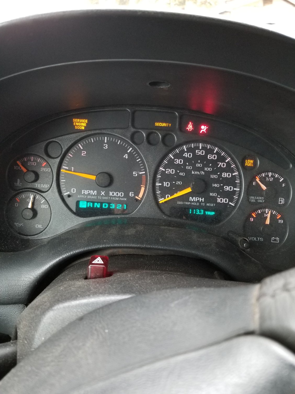 2000 Chevy Silverado Security Light Stays On