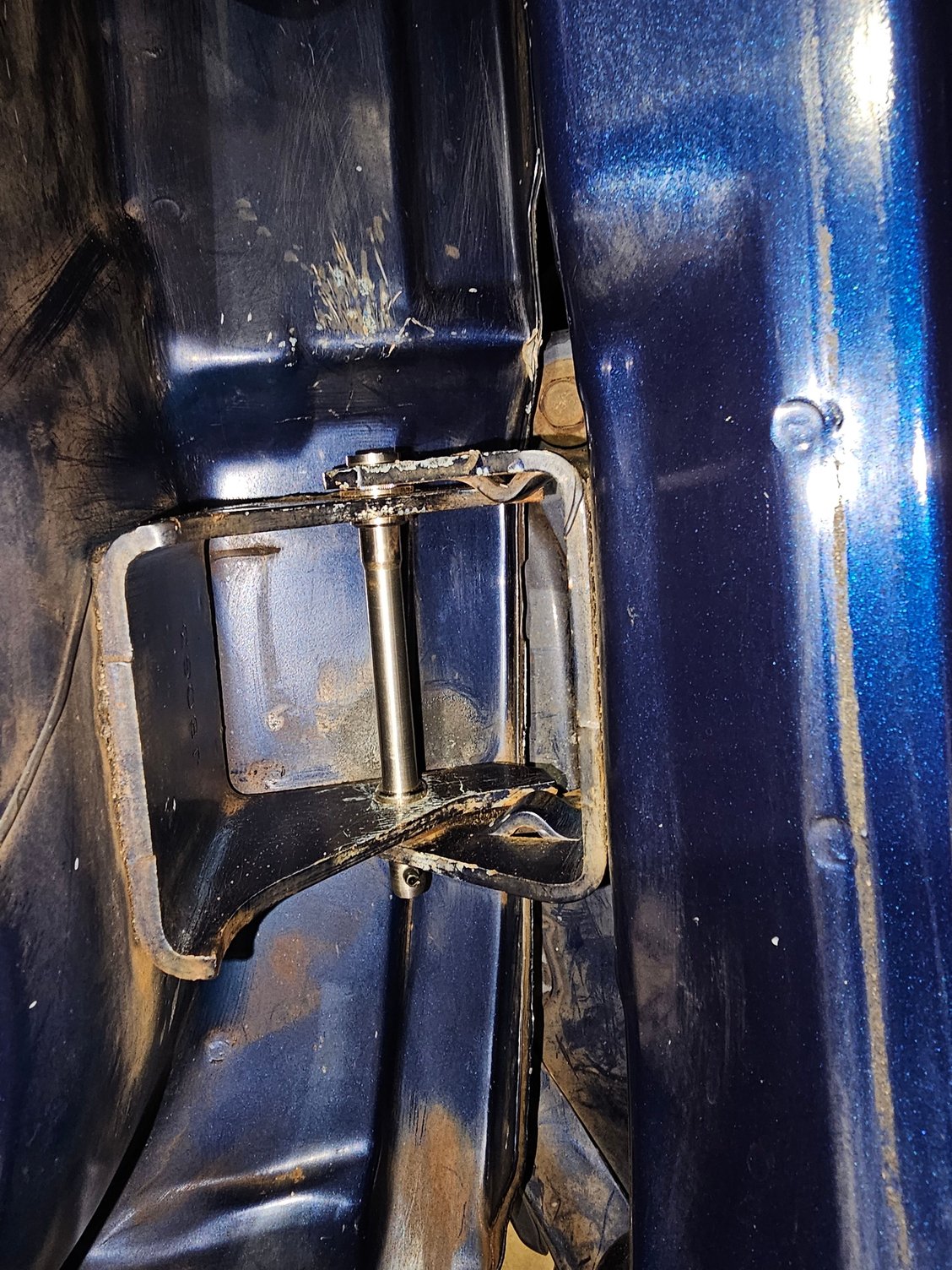 Lower door pin.