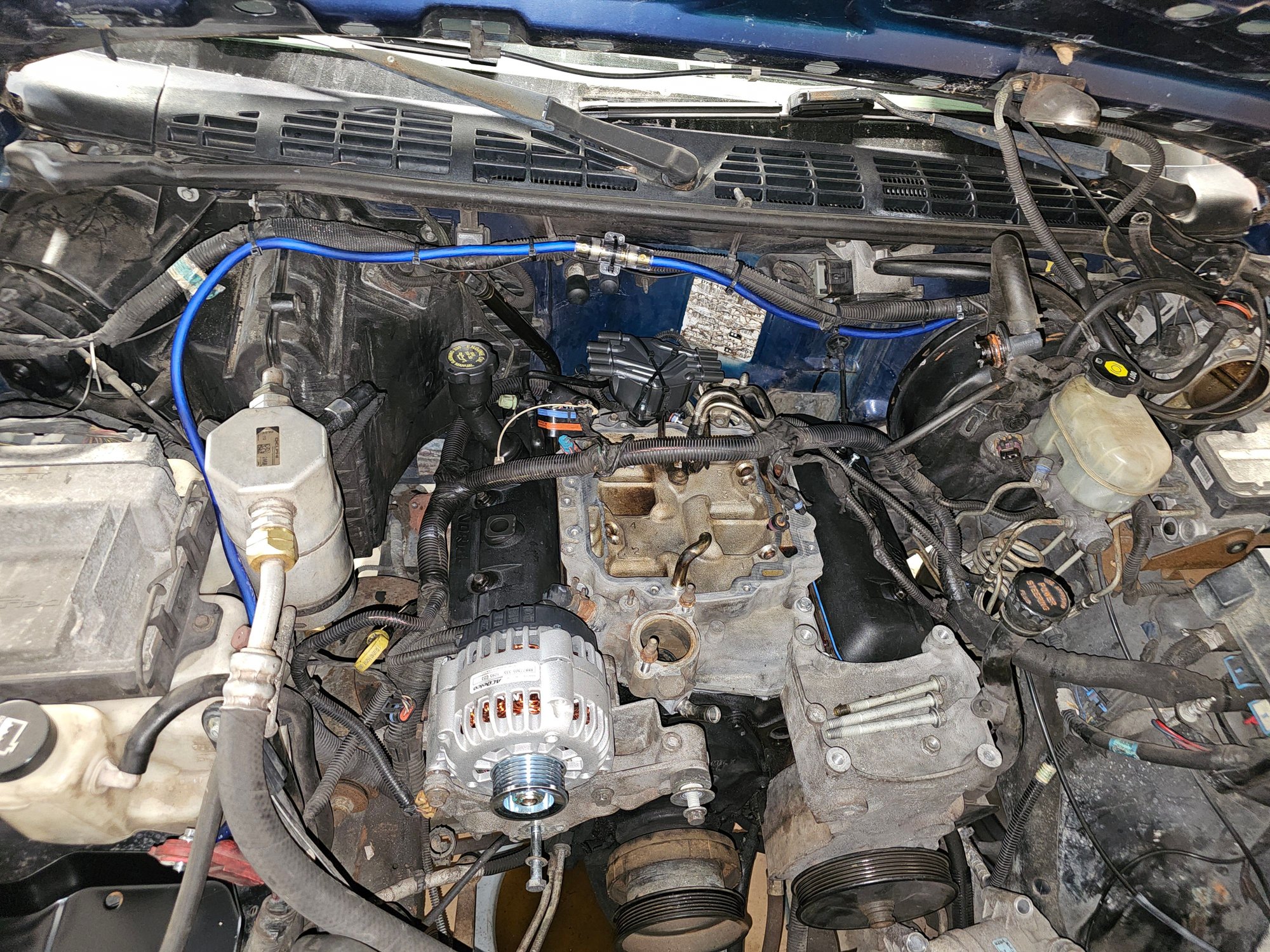 New alternator, valve cover gaskets, and metal fel-pro intake manifold gaskets. 