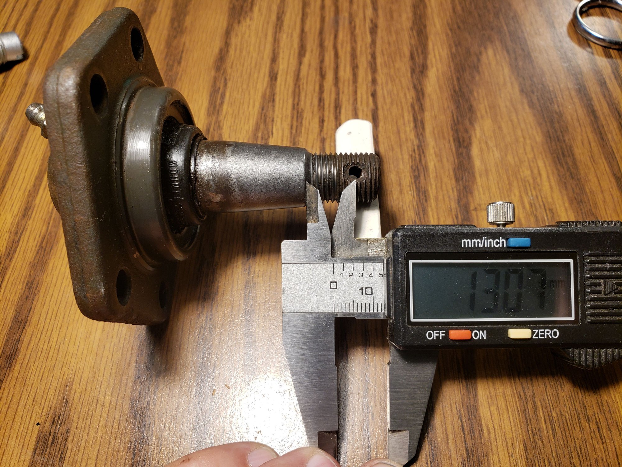 The height above the top of the taper to the hole on the old Moog ball joint.