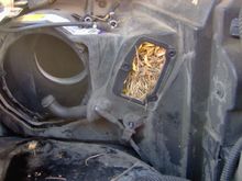 I have the Auto Climate Control and with the temperature control module out, I was able to get to the leaves and needles.