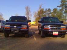 Compared to a stock blazer.  This includes the 2" rear shackles.