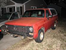 After dropped spindles and body return to stock height, and removal of welded grill guard.