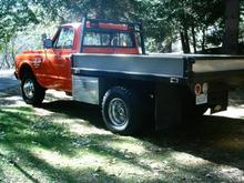 '71 Chevy 3/4 ton 4X4, converted to 1 ton Dually with '70 front clip and custom flat bed
