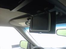 custom gps mount, with a usb charge wire going to the overhead console, to the 12v outlets