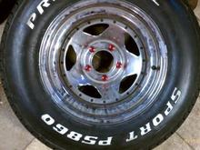 lug nuts on rim