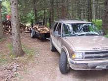 Hauling wood for the camp fire at Legionville 
In Brainerd,MN 9-8-12