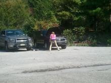 Im taking the old broken grill off