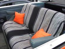 haha - you can definitely tell a girl drives this truck (matching backseat pillows!)