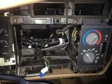 Had to knock out most of the back of the stereo area to make room. I'm using a jvc kwr500 incase y'all were wondering