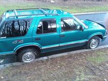 Lost control on a turn, hit a gutter drain, 180'd across oncoming lane and hit the curb. 2 blown tires, destroyed rims, broken brake line, bent frame, bent pitman arm