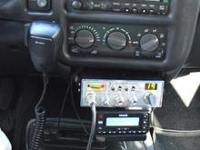 Cobra CB radio and my new Sirius XM radio mounted underneath