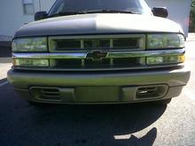 Blacked out chevy symbol and clear parking lights