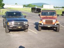 The Blazer and Abby getting aquainted.