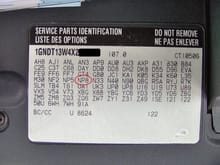 List of RPO codes with NP8 option circled in red.