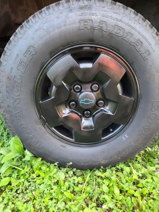 painted rims black
