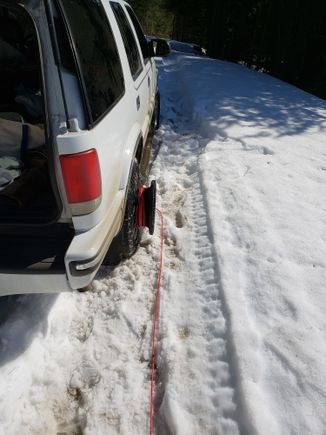 Passenger side after getting unstuck.