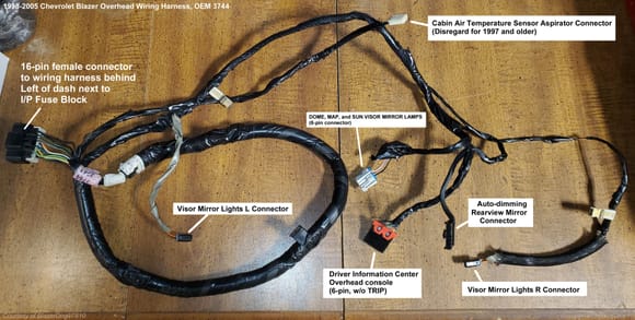 Original donor harness from 1
