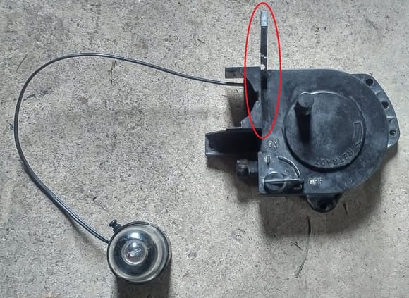 The retaining clip that has often been broken off on these lights that are for sale on eBay.