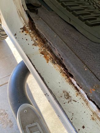 Bottom of door frame