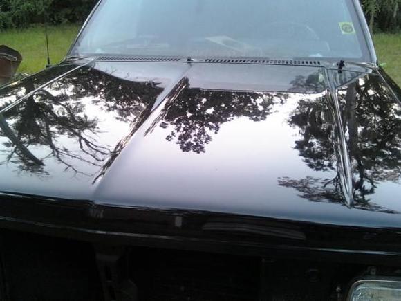 After cut and buff. Put down 7-8 coats of paint to allow proper polishing. I'm pleased with it!
