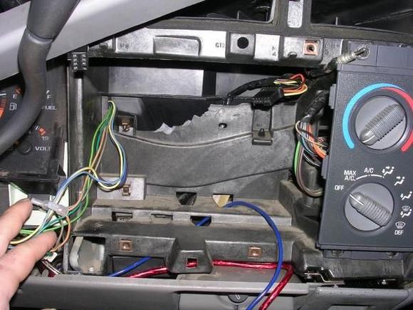 What the head unit bay looks like stock.

Needed to cut that out to fit he double din flush.
