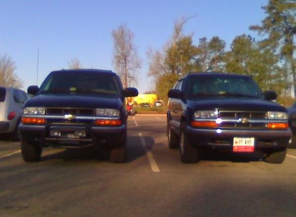 Compared to a stock blazer.  This includes the 2" rear shackles.