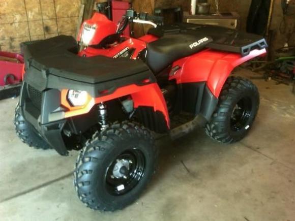 2011 Polaris Sportsman 500H.O. First day I got it just before my first ride.