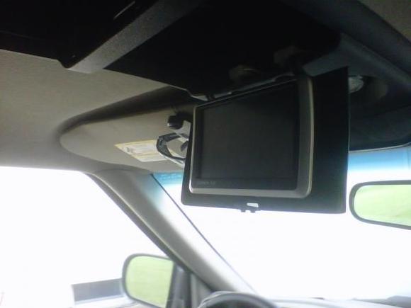 custom gps mount, with a usb charge wire going to the overhead console, to the 12v outlets