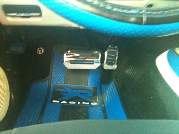 Driver floorboard.