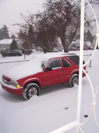 Under a blanket of snow this winter - we normally don't have snow here on Vancouver Island, so it was pretty funny!
