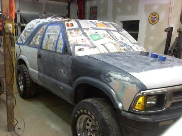 prepped for paint