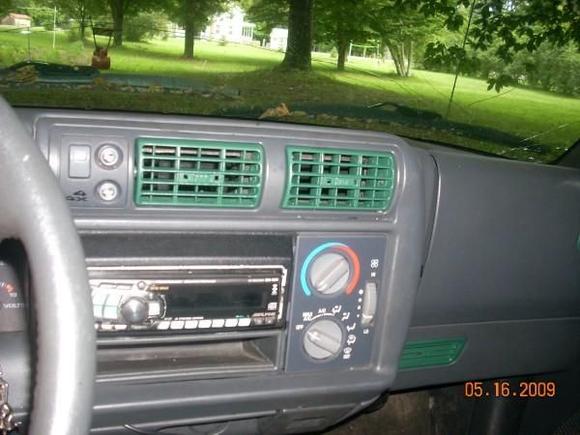 Painted vents to match the blazer.