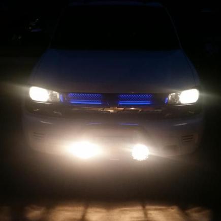 When I had my Westin Safari Light bar installed and my two 5" KC HiLites installed, plus my Glowproled Blue grille lights