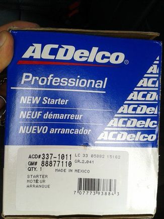 2015 AcDelco 337-1011 Replacement