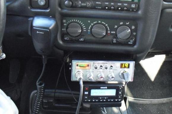 Cobra CB radio and my new Sirius XM radio mounted underneath