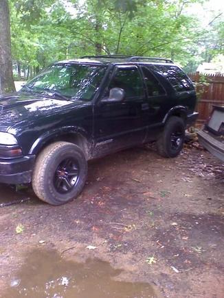 There she is, just put on the iroc's that i painted black