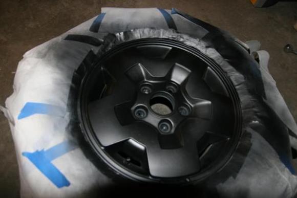 3 coats of flat black
