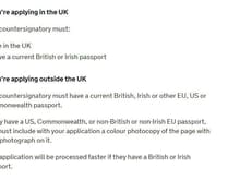 I took this from www.gov.uk.

If you're applying outside the UK, it does not seem to preclude using a countersignatory who is based in the UK.