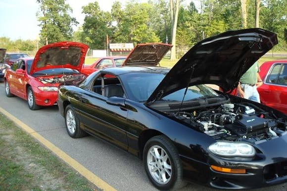 At the strip....my buddy's gtp behind me and my dad's el camino next to him