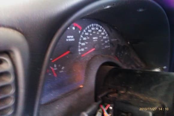 Dusty dash from sitting three years in a drive way broke down on flat tires.